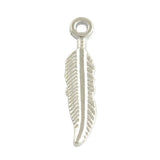 Feather Metal Pendant 21x5mm 10/pk