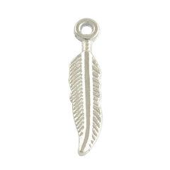 3/4" Feather Metal Charm 10/pk