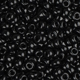 8/0 Miyuki Seed Beads #0401 Opaque Black 22g