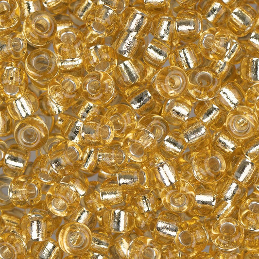 8/0 Miyuki Seed Beads #0002 Silver Lined Light Gold 22g