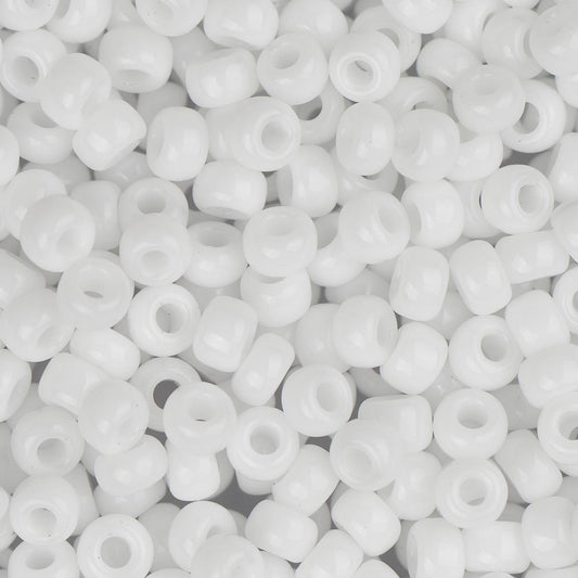 8/0 Miyuki Seed Beads #0402 Opaque White 22g