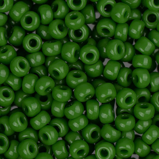 8/0 Miyuki Seed Beads #0411 Opaque Jade Green 22g