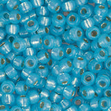 8/0 Miyuki Seed Beads #647 Silver Lined Aqua Alabaster 22g