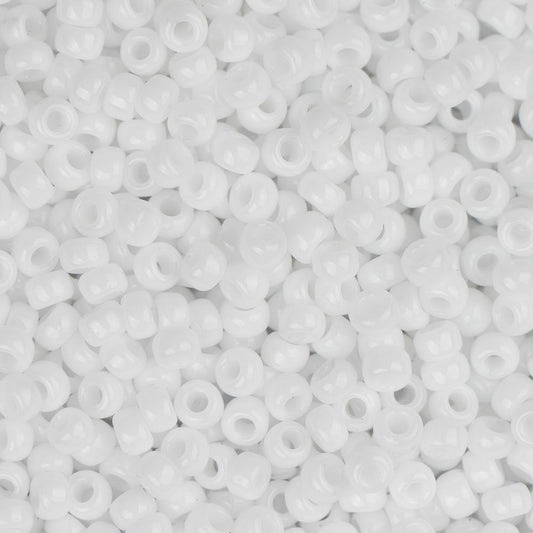 11/0 Miyuki Seed Beads #0402 Opaque White 22g
