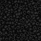 11/0 Miyuki Seed Beads #0401F Opaque Matte Black 22g