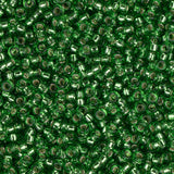 15/0 Miyuki Seed Beads #0016 Silver Lined Green 22g