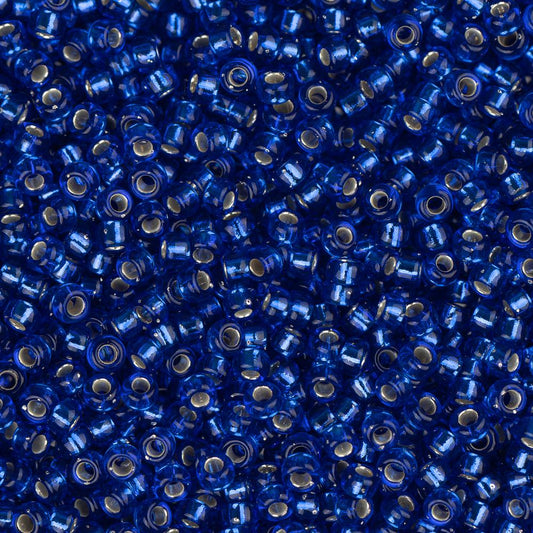 15/0 Miyuki Seed Beads #0020 Silver Lined Cobalt Blue 22g