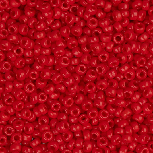 15/0 Miyuki Seed Beads #0408 Opaque Red 22g