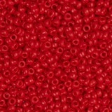 15/0 Miyuki Seed Beads #0408 Opaque Red 22g