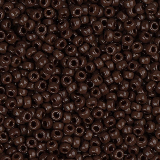 15/0 Miyuki Seed Beads #0409 Opaque Chocolate Brown 22g