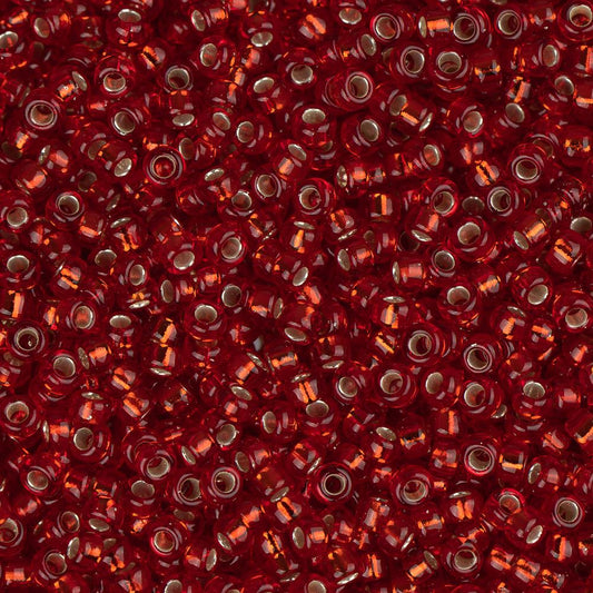 15/0 Miyuki Seed Beads #0011 Silver Lined Ruby 22g