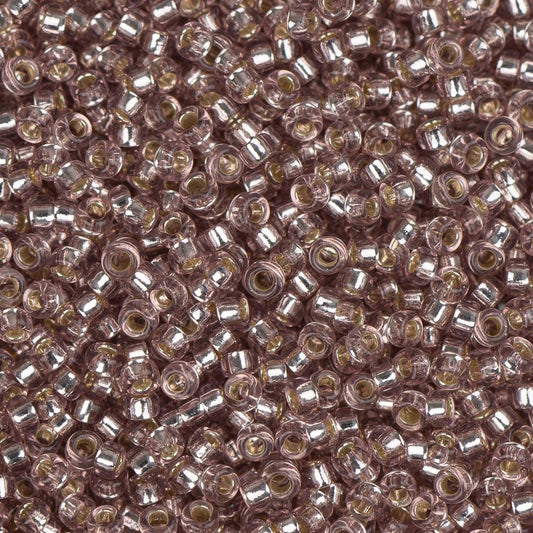 15/0 Miyuki Seed Beads #0012 Silver Lined Smoky Amethyst 22g