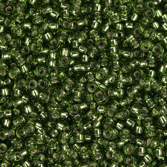 15/0 Miyuki Seed Beads #0026 Silver Lined Olive 22g