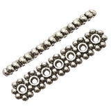 Metal Spacer Bars 7-Hole Antique Silver 50/pk