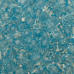 *Faceted Beads 6mm Plastic 1000/pk - Light Blue