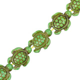 Turquoise Turtle Beads 14x18mm Green (Synthetic/Dyed) 15-16" Strand