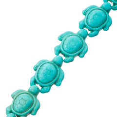 14x18mm Turquoise Blue Turtle (Synthetic/Dyed) Beads 23/Strand