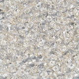 Czech Superduo Beads 24g Silver Lined Crystal
