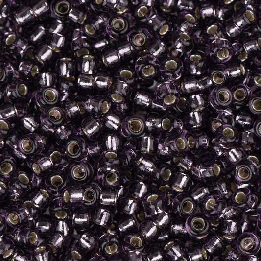 11/0 Miyuki Seed Beads #0024 Silver Lined Amethyst 22g