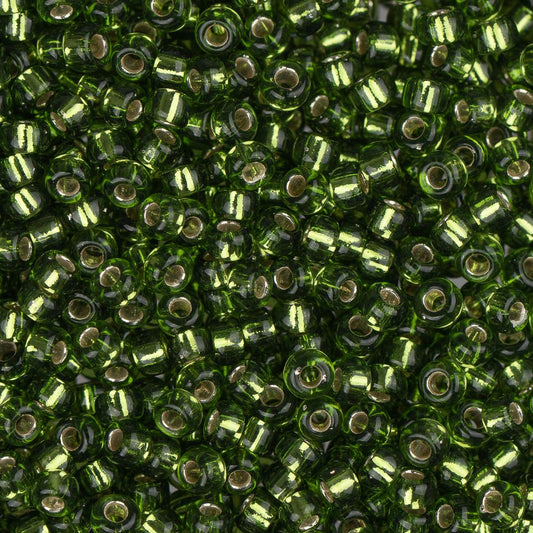 11/0 Miyuki Seed Beads #0026 Silver Lined Olive 22g