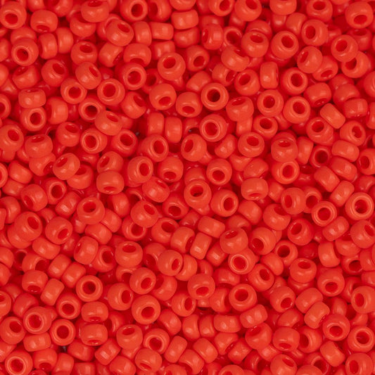 15/0 Miyuki Seed Beads #0407 Opaque Red Vermillion 22g