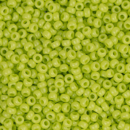 15/0 Miyuki Seed Beads #0416 Opaque Chartreuse 22g