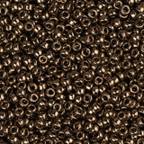 15/0 Miyuki Seed Beads #0457 Metallic Opaque Bronze 22g