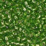 8/0 Miyuki Seed Beads #2423 Silver Lined Lime 22g