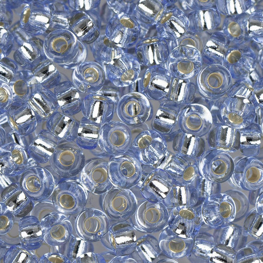 8/0 Miyuki Seed Beads #2430 Silver Lined Light Sapphire 22g