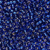 8/0 Miyuki Seed Beads #709 Silver Lined Dark Sapphire 22g