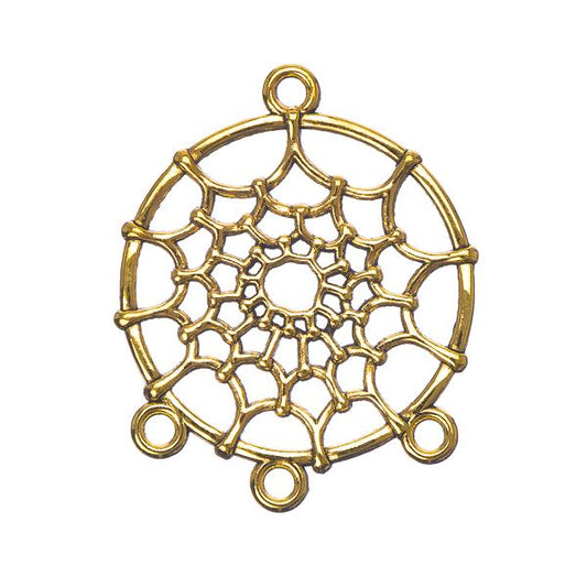 Dream Catcher Pendant 34x28mm Antique Gold 10/pk
