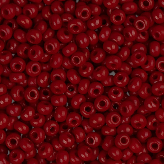 11/0 Czech Seed Beads #34914 Opaque Dark Red 23g