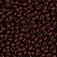 11/0 Czech Seed Beads #34926 Opaque Dark Brown 23g