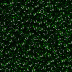 11/0 Czech Seed Beads #34930 Transparent Medium Green 23g