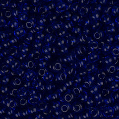 11/0 Czech Seed Beads #34939 Transparent Royal Blue 23g