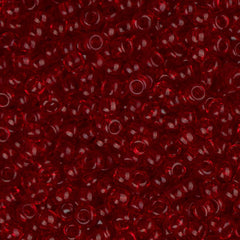 11/0 Czech Seed Beads #34941 Transparent Red 23g