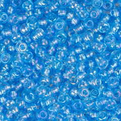 11/0 Czech Seed Beads #34952 Transparent AB Aqua 23g