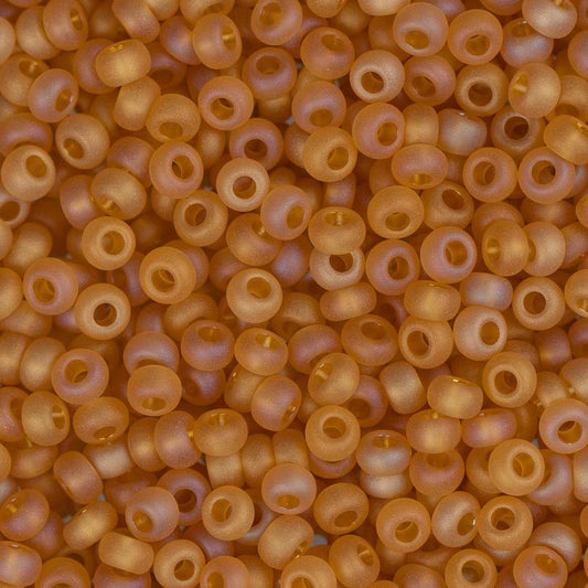 11/0 Czech Seed Beads #34961 Transparent Matte AB Topaz 23g