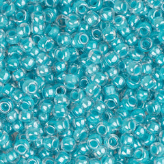 11/0 Czech Seed Beads #34991 Colour Lined Turquoise 23g