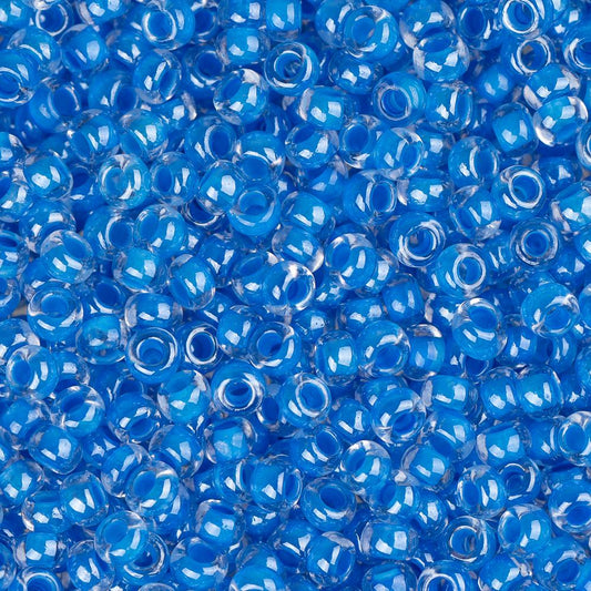 11/0 Czech Seed Beads #34992 Colour Lined Blue 23g