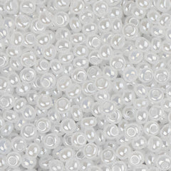 11/0 Czech Seed Beads #35005 Opaque Pearl White 23g