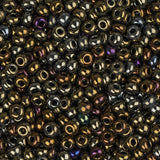 11/0 Czech Seed Beads #35028 Opaque AB Brown 23g