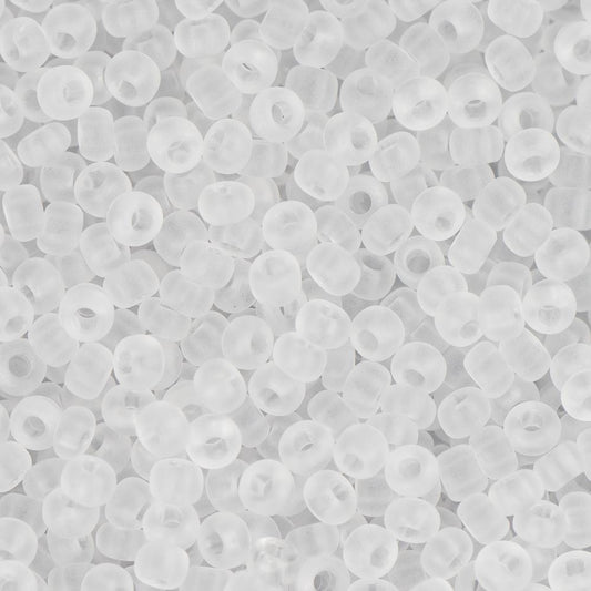 11/0 Czech Seed Beads #35055 Transparent Matte Crystal 23g