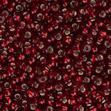 11/0 Czech Seed Beads #35056 Silver Lined Dark Red 23g