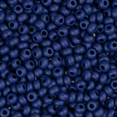 11/0 Czech Seed Beads #35062 Opaque Matte Navy 23g