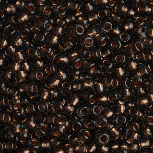 11/0 Czech Seed Beads #35079 Copper Lined Grey 23g