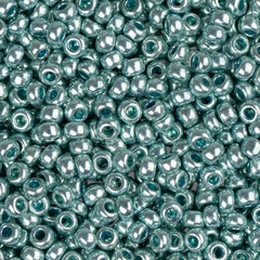 11/0 Czech Seed Beads #40003 Metallic Solgel Light Teal 23g