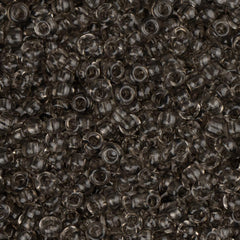 11/0 Czech Seed Beads #40013 Transparent Black Diamond 23g