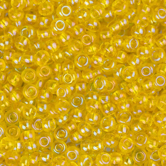 11/0 Czech Seed Beads #34948 Transparent AB Yellow 23g