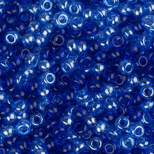 10/0 Czech Seed Beads #091 Tr Blue Sapphire Luster Mix 22g